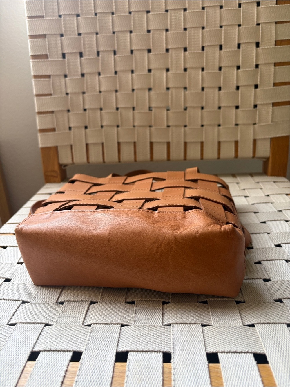 Madewell Basket weave Crossbody Tote in English Saddle Women’s - Picture 7 of 7